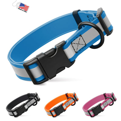 Dogline Biothane Reflective Dog Collar with Quick Release Buckle Dog Collars Dogline