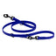 Biothane Adjustable Multi-Purpose Dog Leash with Black Hardware, 7FT Blueberry Royal Dog Leashes Dogline