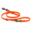 Biothane Adjustable Multi-Purpose Dog Leash with Black Hardware, 7FT Hunter Orange Dog Leashes Dogline
