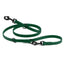 Biothane Adjustable Multi-Purpose Dog Leash with Black Hardware, 7FT Hunter Green Dog Leashes Dogline