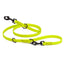 Biothane Adjustable Multi-Purpose Dog Leash with Black Hardware, 7FT Safety Yellow Dog Leashes Dogline