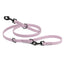 Biothane Adjustable Multi-Purpose Dog Leash with Black Hardware, 7FT Pastel Purple Dog Leashes Dogline