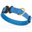 Viper BioThane Dog Collar with Cobra Metal Buckle – Odor Resistant and Waterproof Cerulean Blue Dog Collars Dogline