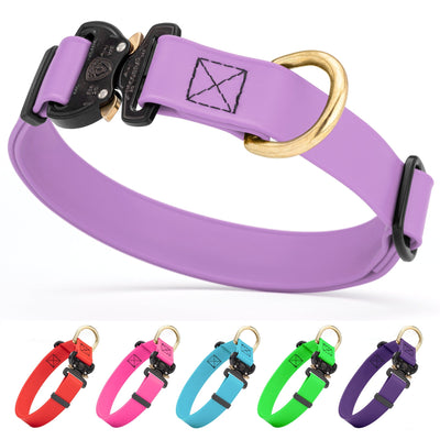 Viper BioThane Dog Collar with Cobra Metal Buckle – Odor Resistant and Waterproof Dog Collars Dogline