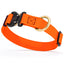 Viper BioThane Dog Collar with Cobra Metal Buckle – Odor Resistant and Waterproof Hunter Orange Dog Collars Dogline