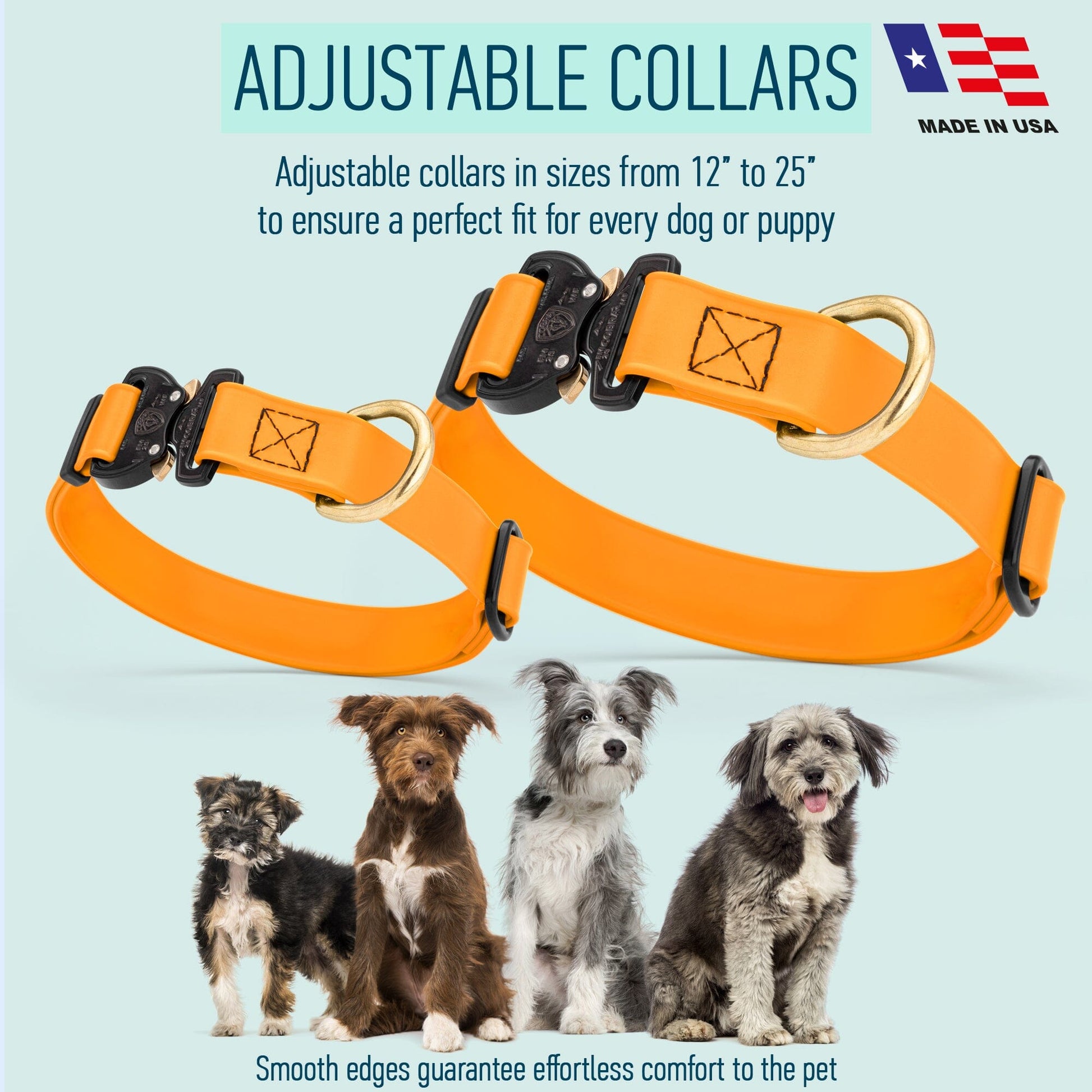 Viper BioThane Dog Collar with Cobra Metal Buckle – Odor Resistant and Waterproof Dog Collars Dogline