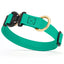 Viper BioThane Dog Collar with Cobra Metal Buckle – Odor Resistant and Waterproof Teal Dog Collars Dogline