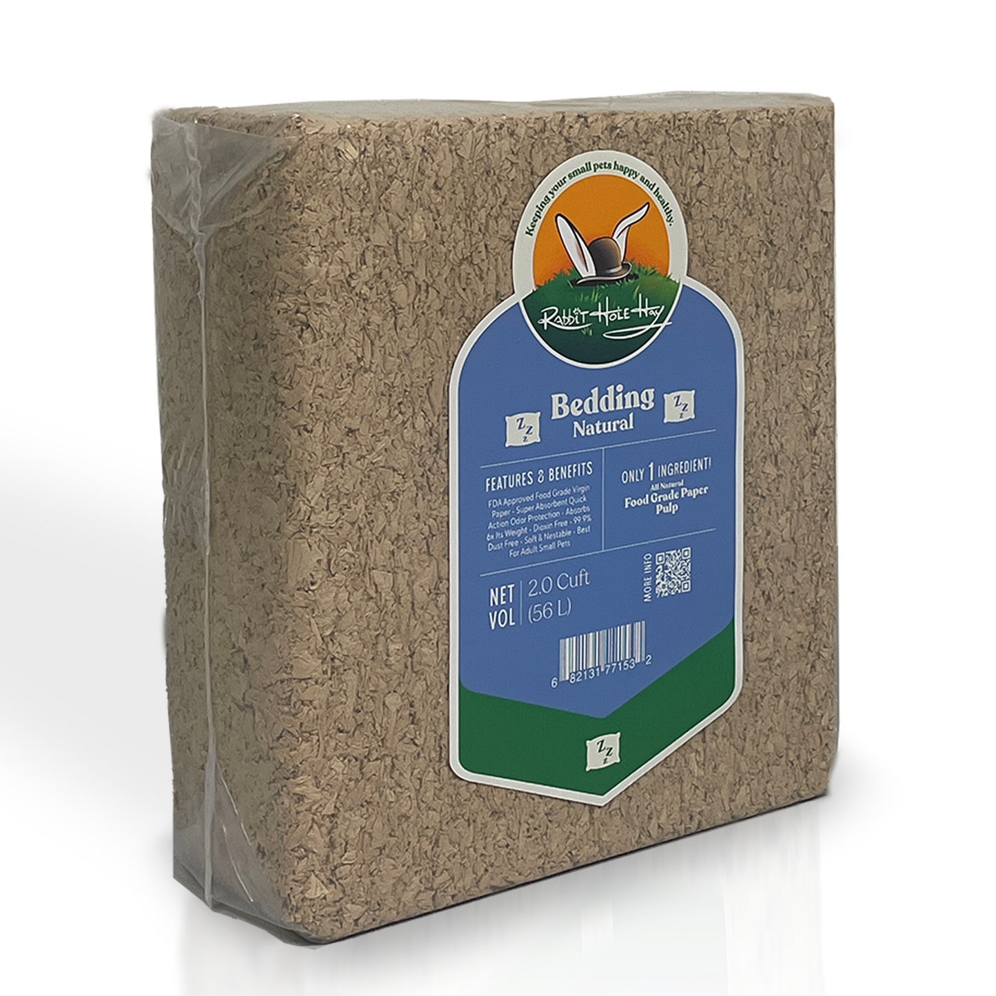Rabbit Hole Hay Ultra Premium Food Grade Natural Bedding 1.9 cuft Bedding Rabbit Hole Hay