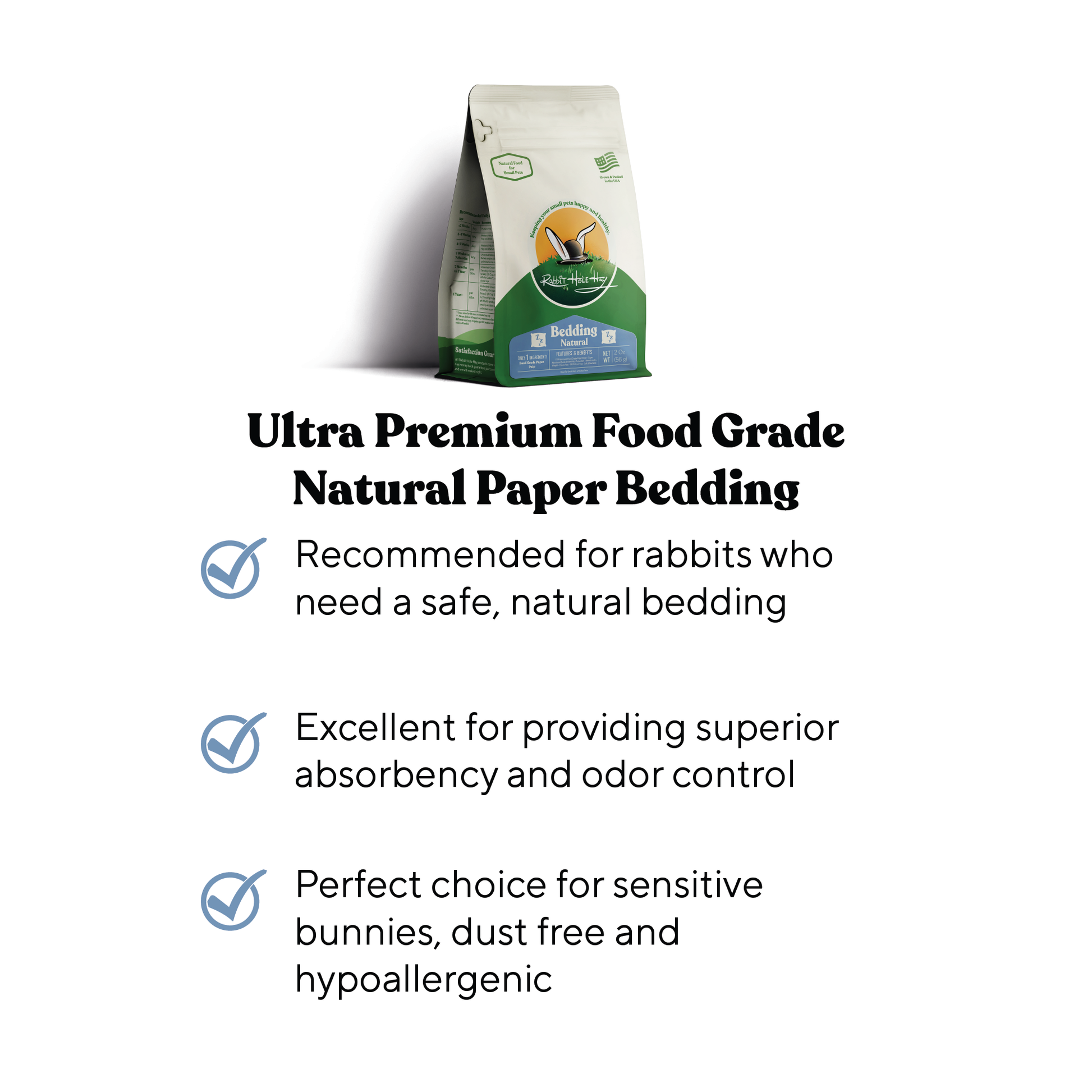 Rabbit Hole Hay Ultra Premium Food Grade Natural Bedding Bedding Rabbit Hole Hay