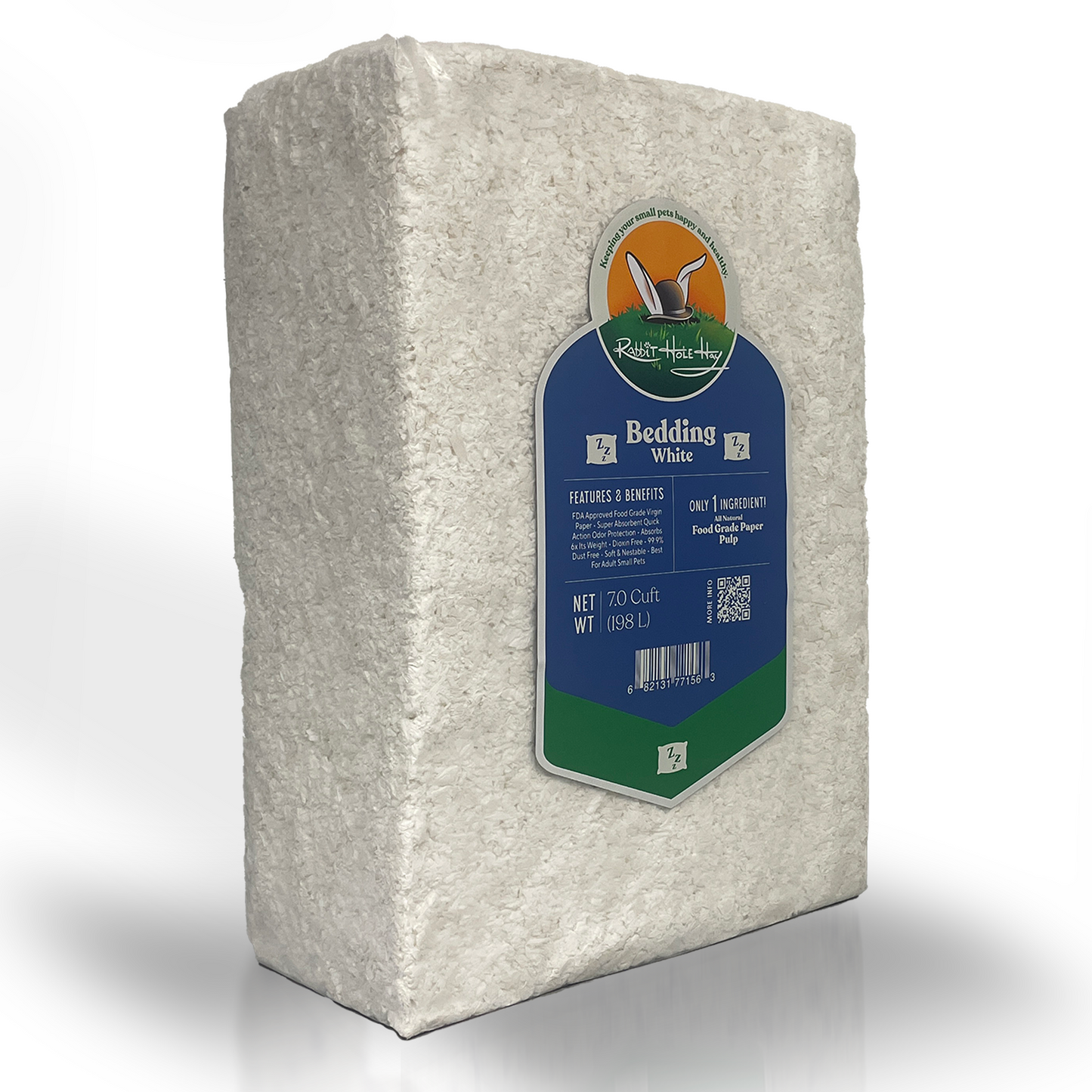 Ultra Premium Food Grade White Bedding 7.0 cuft Bedding Rabbit Hole Hay