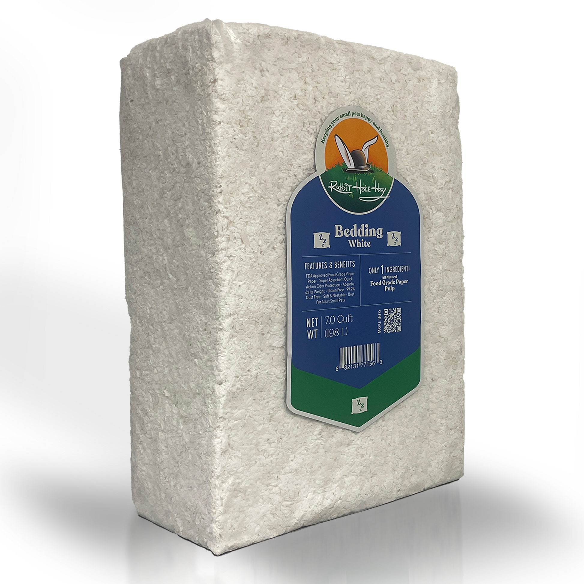 Ultra Premium Food Grade White Bedding 7.0 cuft Bedding Rabbit Hole Hay
