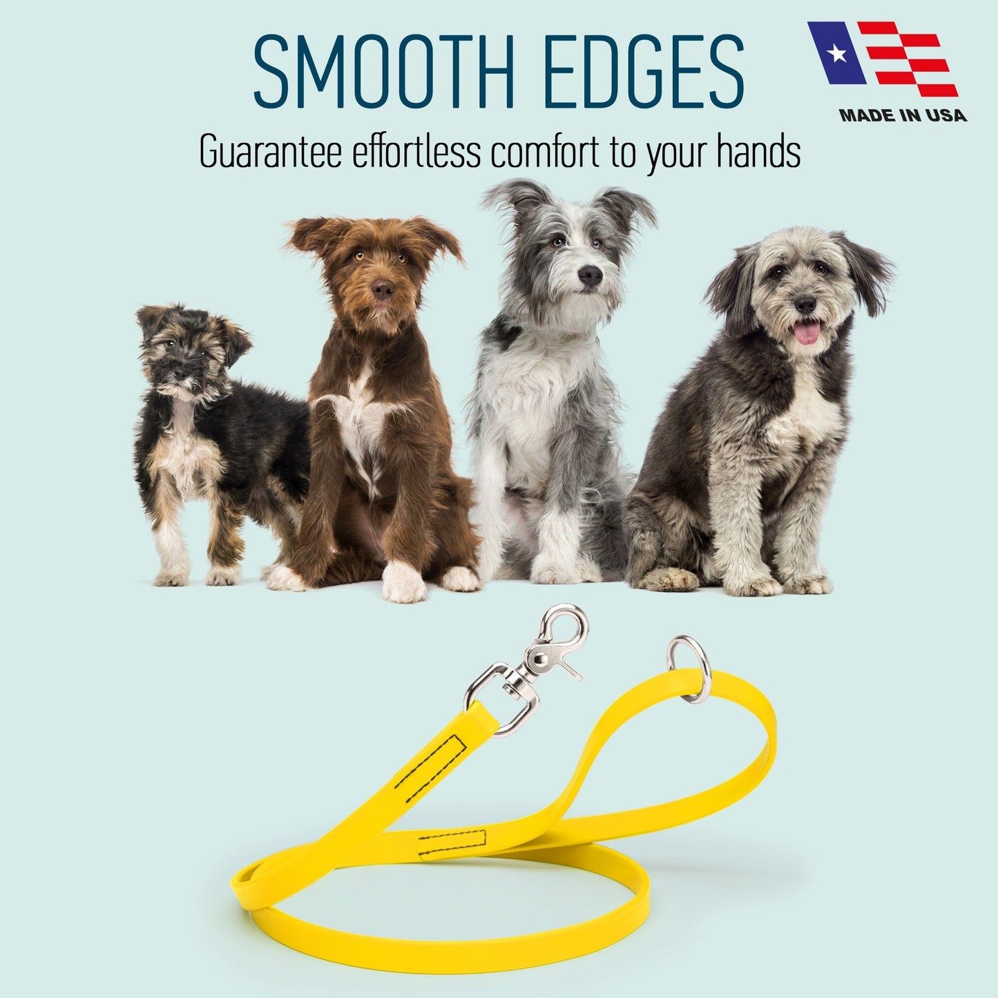 Biothane Dog Leash with Nickel Scissor Snap – 4 FT and 6 FT Dog Leashes Dogline