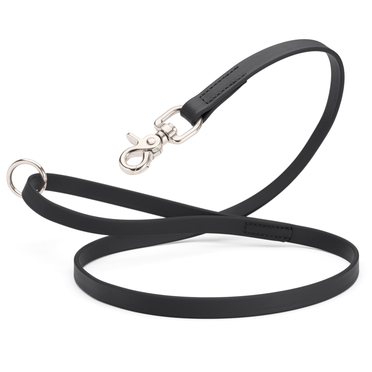 Biothane Dog Leash with Nickel Scissor Snap – 4 FT and 6 FT Black 5 8" Dog Leashes Dogline