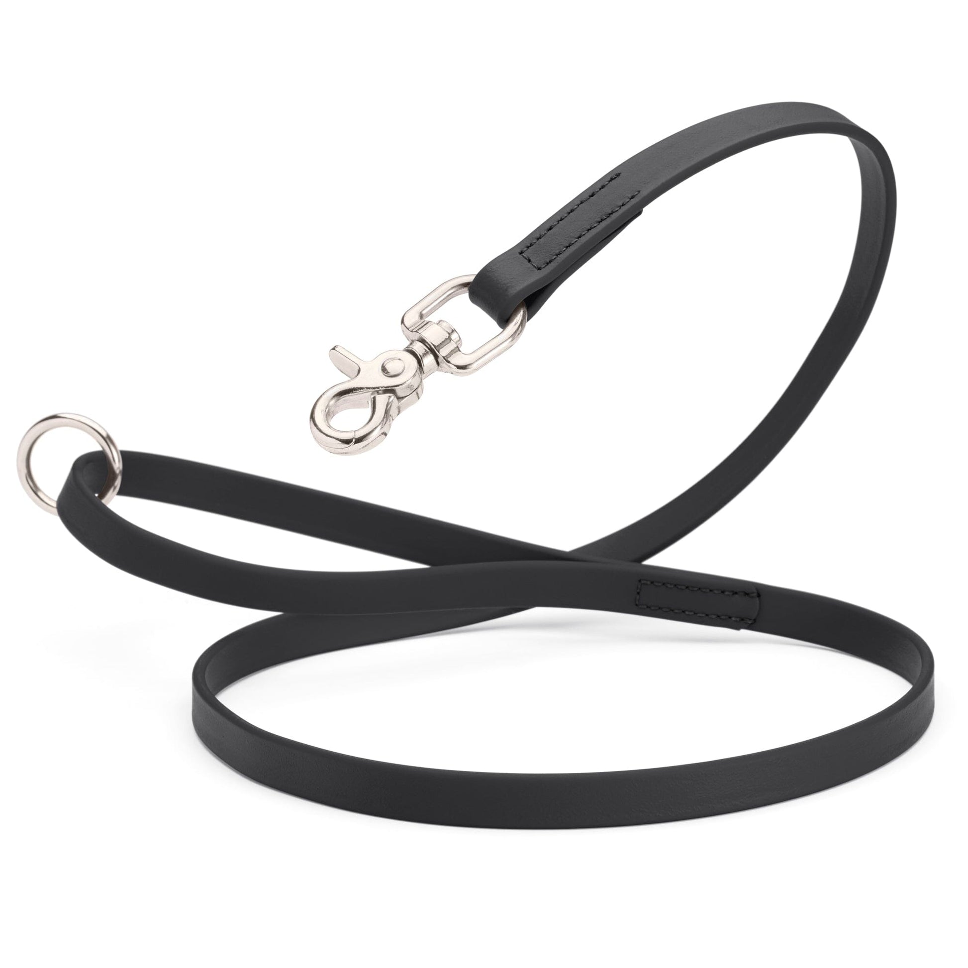 Biothane Dog Leash with Nickel Scissor Snap – 4 FT and 6 FT Black 5 8" Dog Leashes Dogline