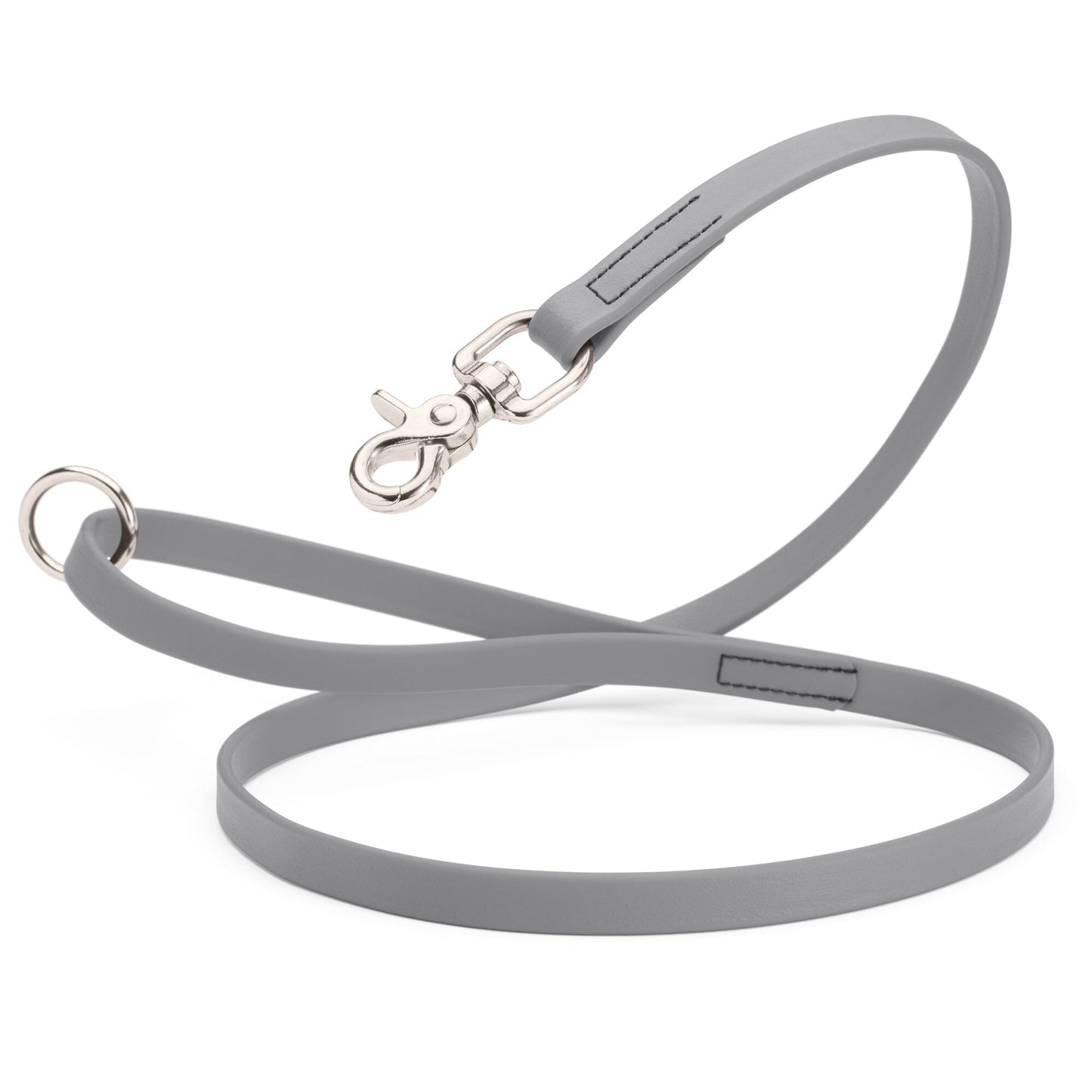 Biothane Dog Leash with Nickel Scissor Snap – 4 FT and 6 FT Battleship Gray 5 8" Dog Leashes Dogline