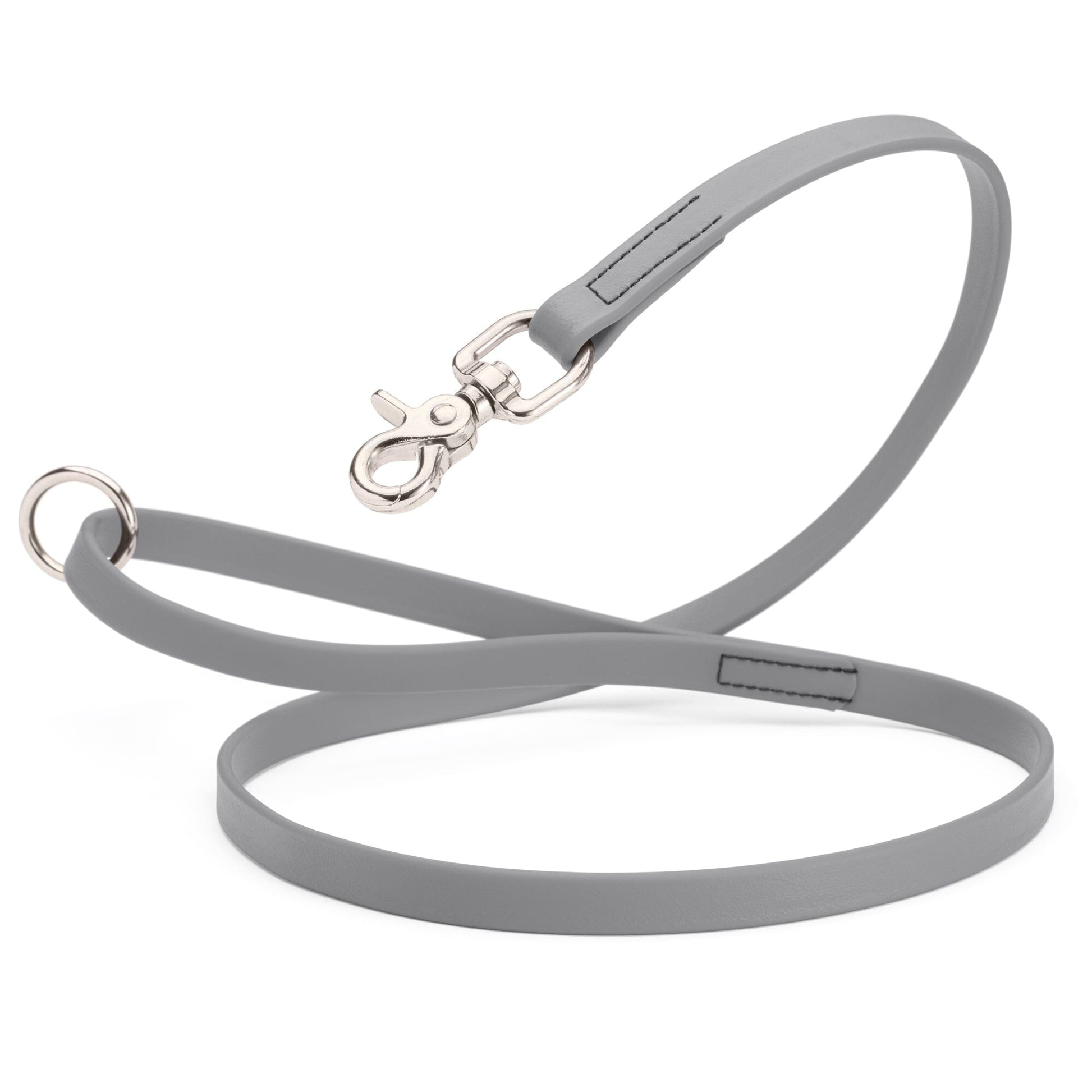 Biothane Dog Leash with Nickel Scissor Snap – 4 FT and 6 FT Battleship Gray 5 8" Dog Leashes Dogline