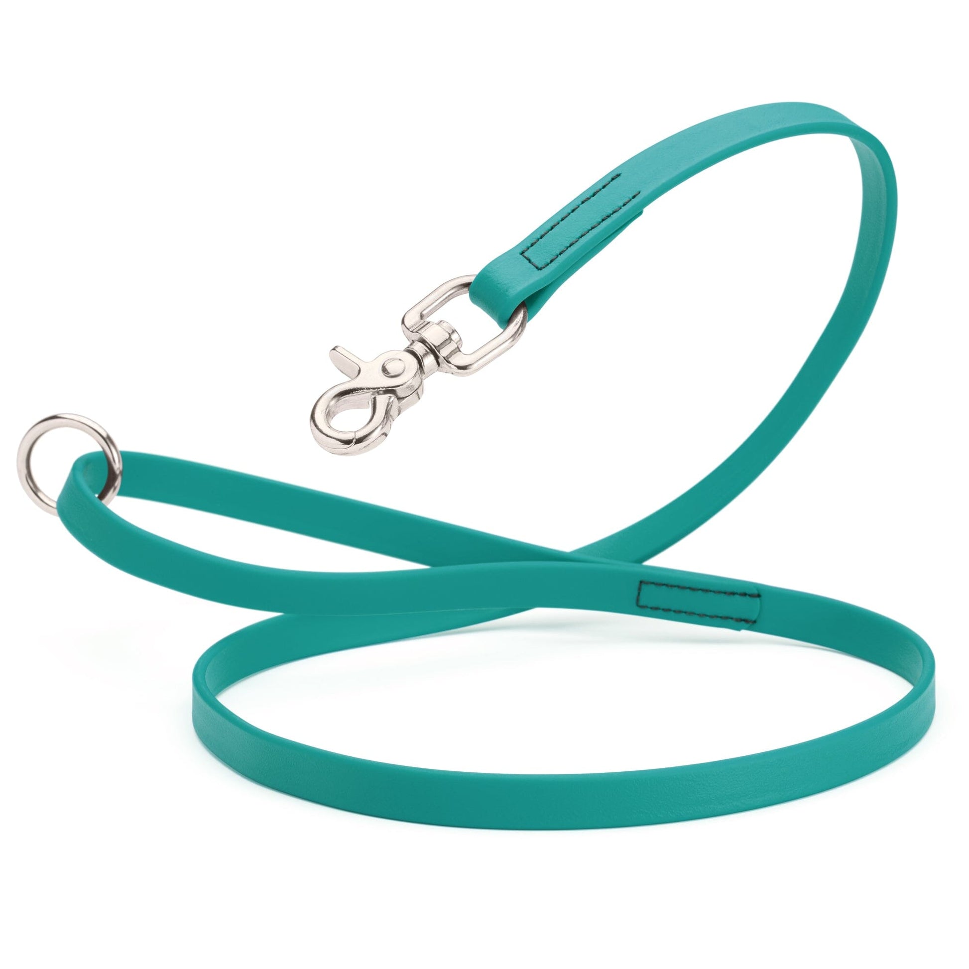Biothane Dog Leash with Nickel Scissor Snap – 4 FT and 6 FT Blue Aqua 5 8" Dog Leashes Dogline