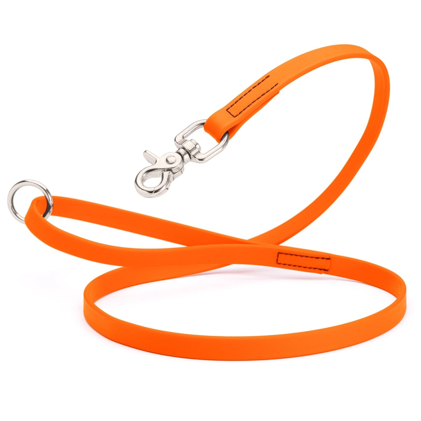 Biothane Dog Leash with Nickel Scissor Snap – 4 FT and 6 FT Hunter Orange 5 8" Dog Leashes Dogline