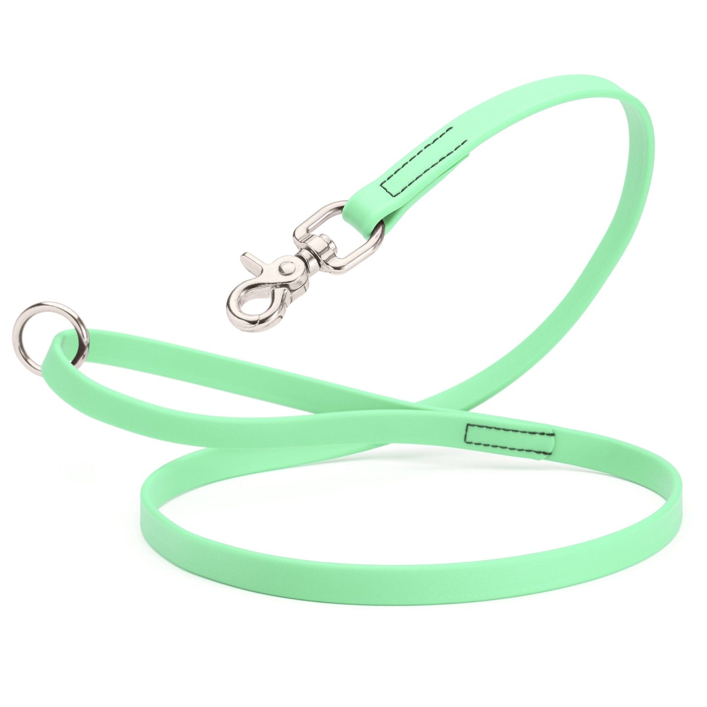 Biothane Dog Leash with Nickel Scissor Snap – 4 FT and 6 FT Sea Foam Green 5 8" Dog Leashes Dogline