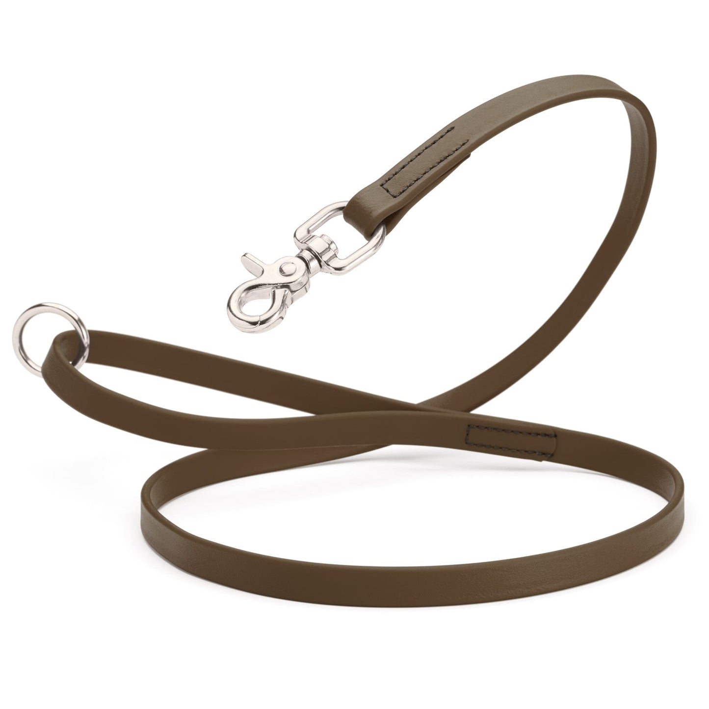 Biothane Dog Leash with Nickel Scissor Snap – 4 FT and 6 FT Dark Chocolate Brown 5 8" Dog Leashes Dogline