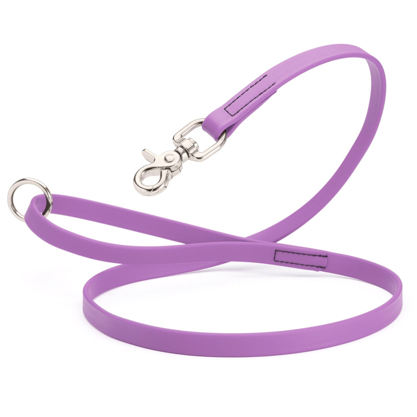 Biothane Dog Leash with Nickel Scissor Snap – 4 FT and 6 FT Amethyst Purple 5 8" Dog Leashes Dogline