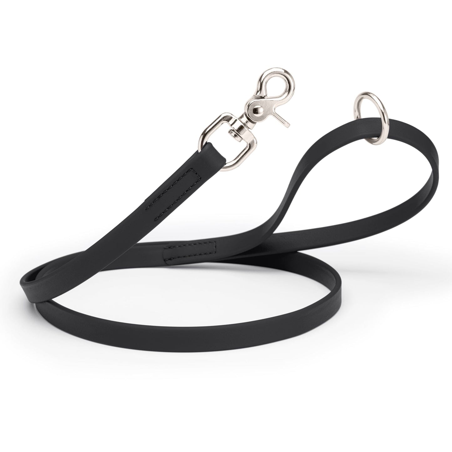 Biothane Dog Leash with Nickel Scissor Snap – 4 FT and 6 FT Black 3 4" Dog Leashes Dogline