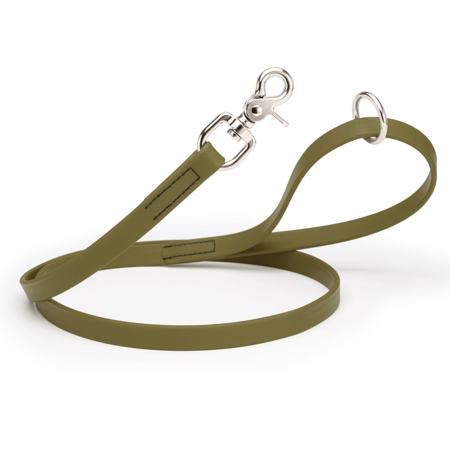 Biothane Dog Leash with Nickel Scissor Snap – 4 FT and 6 FT Olive Drab Green 3 4" Dog Leashes Dogline
