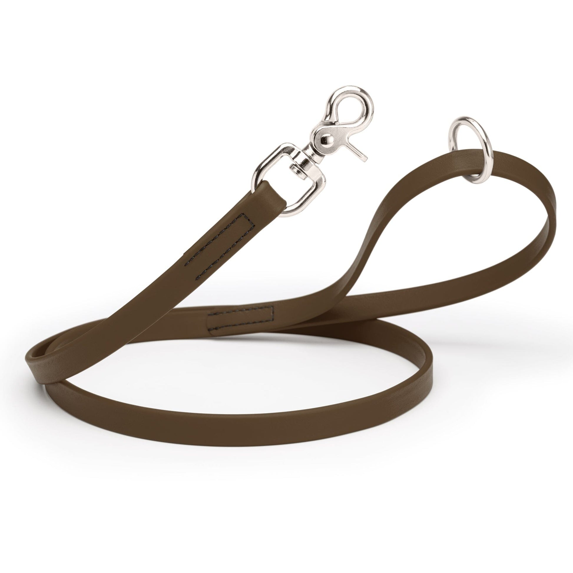 Biothane Dog Leash with Nickel Scissor Snap – 4 FT and 6 FT Dark Chocolate Brown 3 4" Dog Leashes Dogline