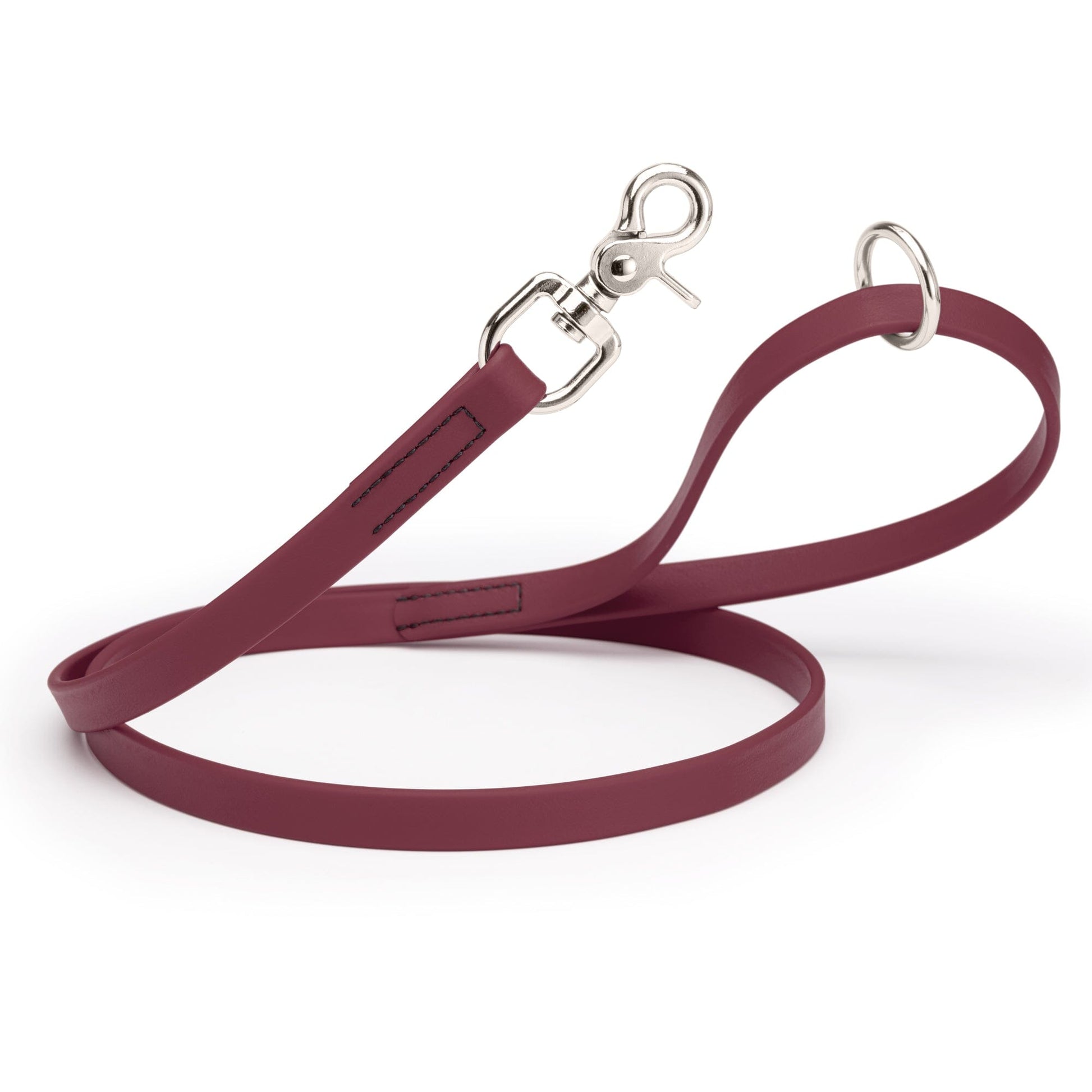 Biothane Dog Leash with Nickel Scissor Snap – 4 FT and 6 FT Merlot Burgundy 3 4" Dog Leashes Dogline