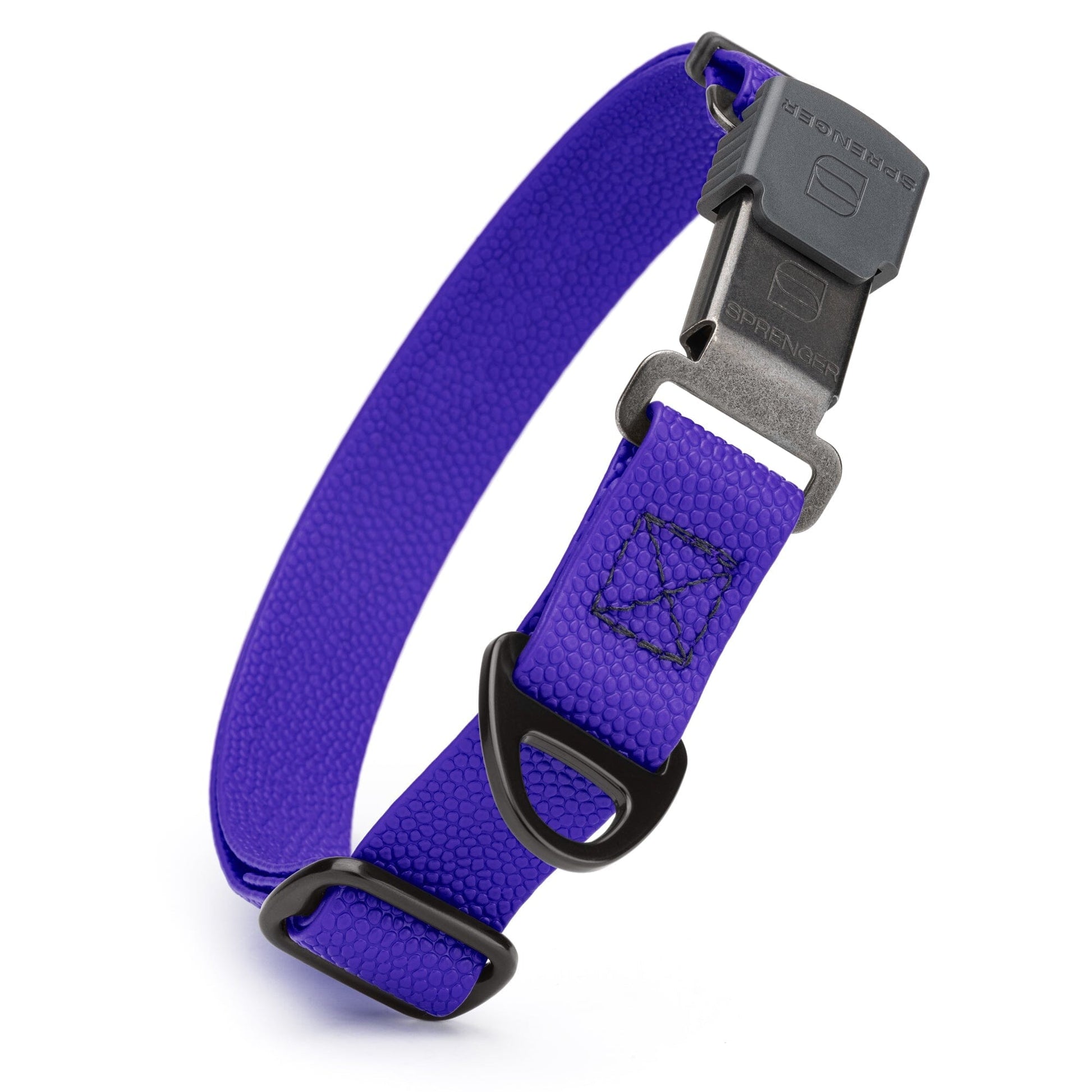 Dogline Pebble Emboss Biothane Dog Collar with Herm Sprenger Stainless Steel ClicLock Buckle Dog Collars Dogline