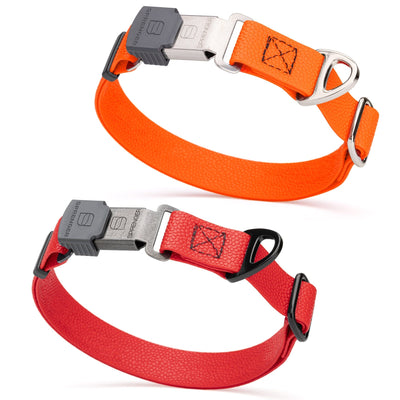 Dogline Pebble Emboss Biothane Dog Collar with Herm Sprenger Stainless Steel ClicLock Buckle Dog Collars Dogline