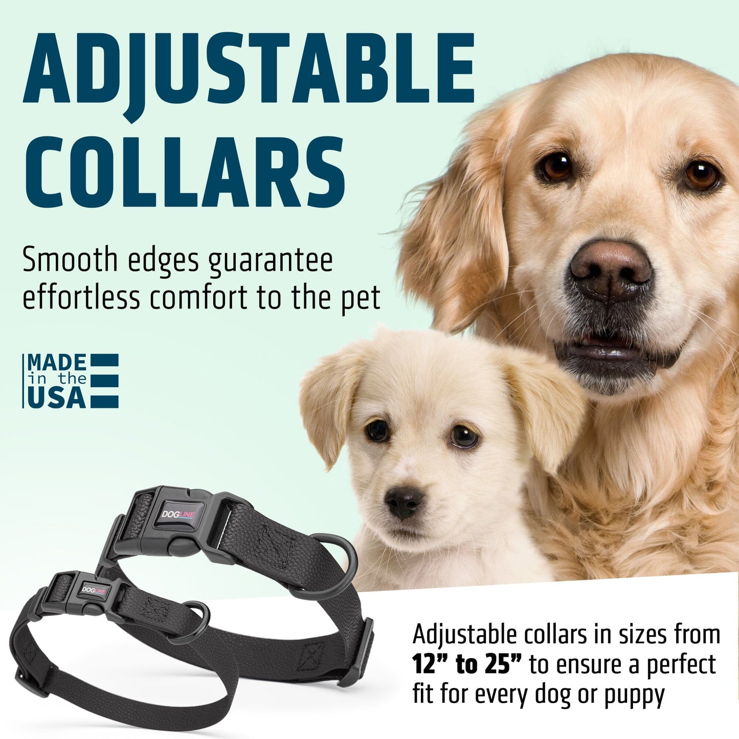 Pebble Emboss Biothane Dog Collar with Quick Release Buckle Dog Collars Dogline