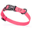 Pebble Emboss Biothane Dog Collar with Quick Release Buckle 3 4"W by 12-19"L Hot Pink Dog Collars Dogline