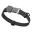 Dogline Pebble Emboss Biothane Dog Collar with Herm Sprenger Stainless Steel ClicLock Buckle 3 4"W by 12-19"L Black Black Buckle Dog Collars Dogline