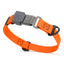 Dogline Pebble Emboss Biothane Dog Collar with Herm Sprenger Stainless Steel ClicLock Buckle 3 4"W by 12-19"L Hunter Orange Black Buckle Dog Collars Dogline