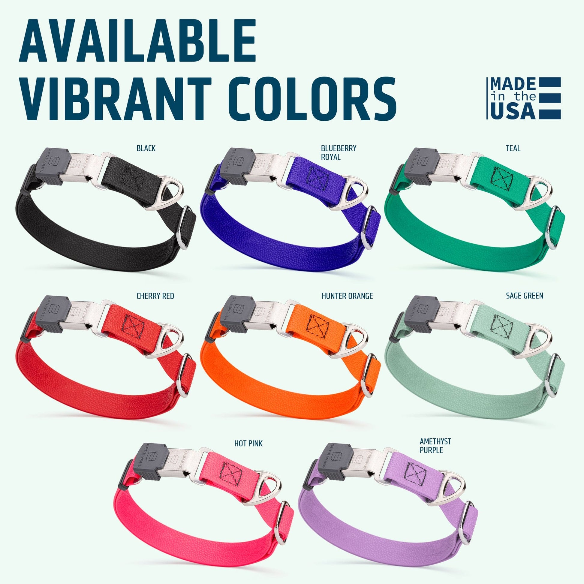 Dogline Pebble Emboss Biothane Dog Collar with Herm Sprenger Stainless Steel ClicLock Buckle Dog Collars Dogline