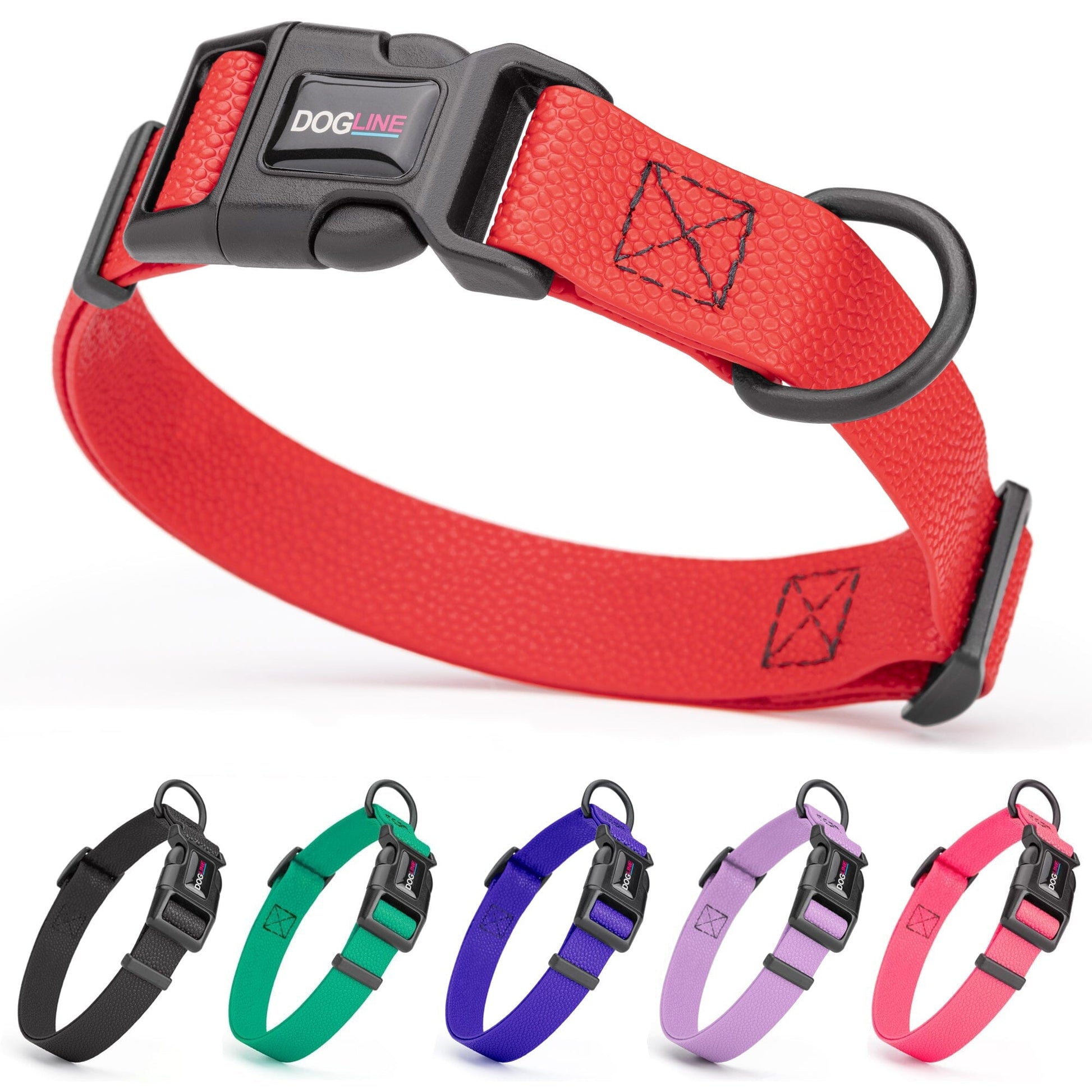 Pebble Emboss Biothane Dog Collar with Quick Release Buckle Dog Collars Dogline