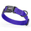 Pebble Emboss Biothane Dog Collar with Quick Release Buckle 1"W by 15-25"L Blueberry Royal Dog Collars Dogline