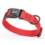 Pebble Emboss Biothane Dog Collar with Quick Release Buckle 1"W by 15-25"L Cherry Red Dog Collars Dogline