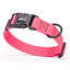 Pebble Emboss Biothane Dog Collar with Quick Release Buckle 1"W by 15-25"L Hot Pink Dog Collars Dogline