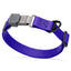 Dogline Pebble Emboss Biothane Dog Collar with Herm Sprenger Stainless Steel ClicLock Buckle 1"W by 15-25"L Blueberry Royal Black Buckle Dog Collars Dogline