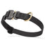 Dogline Pebble Emboss BioThane Dog Collar with Heavy Duty Cobra Buckle W 3 4" x L 12-19" Black Dog Collars Dogline