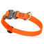 Dogline Pebble Emboss BioThane Dog Collar with Heavy Duty Cobra Buckle W 3 4" x L 12-19" Hunter Orange Dog Collars Dogline