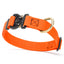 Dogline Pebble Emboss BioThane Dog Collar with Heavy Duty Cobra Buckle W 1" x L 15-25" Hunter Orange Dog Collars Dogline