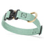 Dogline Pebble Emboss BioThane Dog Collar with Heavy Duty Cobra Buckle W 1" x L 15-25" Sage Green Dog Collars Dogline