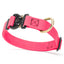 Dogline Pebble Emboss BioThane Dog Collar with Heavy Duty Cobra Buckle W 1" x L 15-25" Hot Pink Dog Collars Dogline