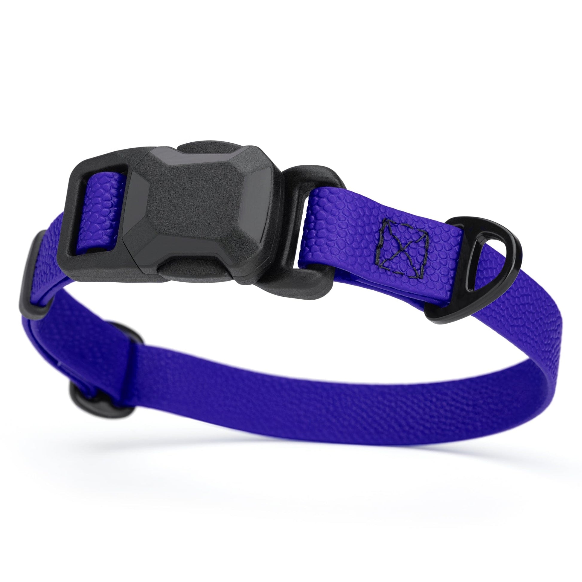 Dogline Pebble Emboss Biothane Dog Collar with Magnetic Buckle W 3 4" x L 12-19" Blueberry Royal Dog Collars Dogline
