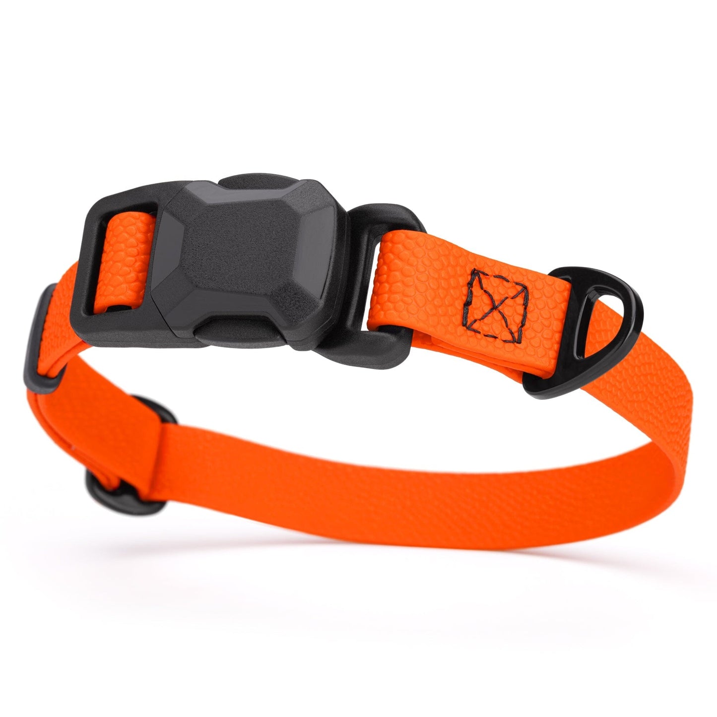 Dogline Pebble Emboss Biothane Dog Collar with Magnetic Buckle W 3 4" x L 12-19" Hunter Orange Dog Collars Dogline