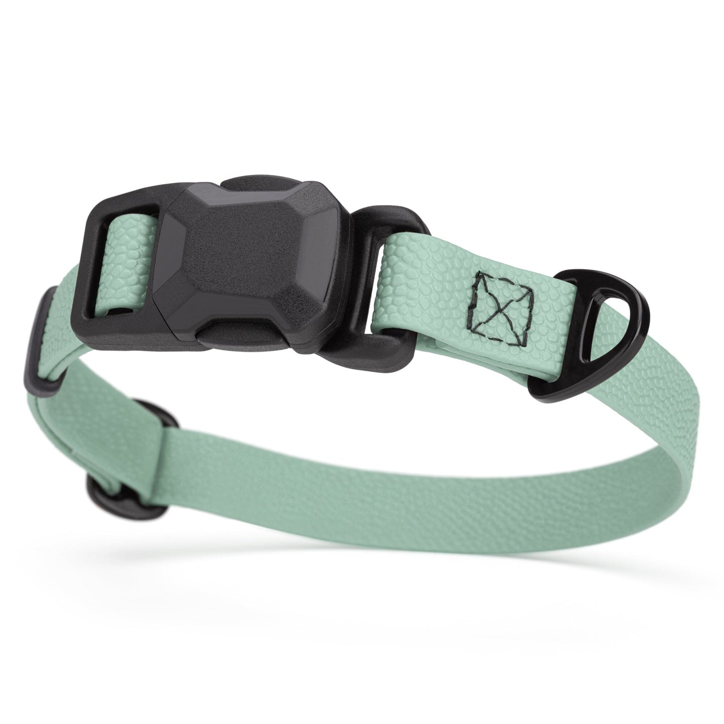 Dogline Pebble Emboss Biothane Dog Collar with Magnetic Buckle W 3 4" x L 12-19" Sage Green Dog Collars Dogline