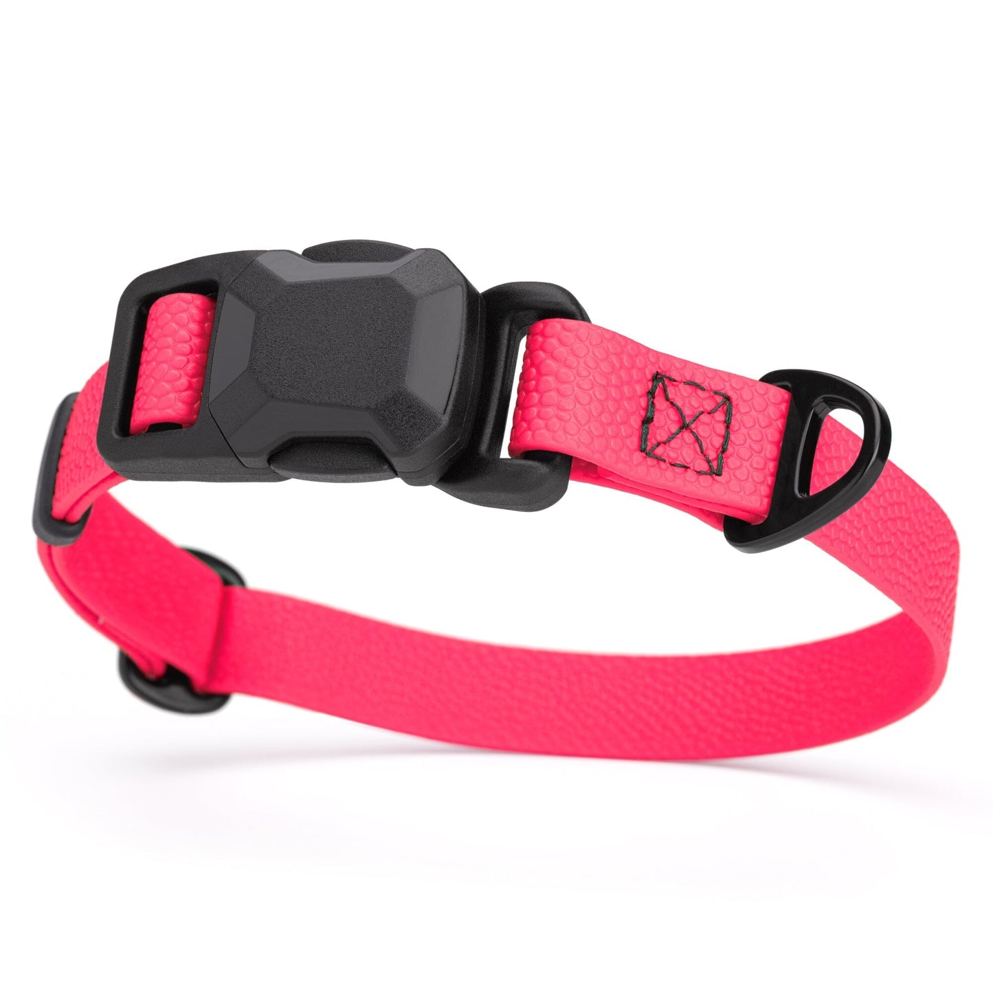 Dogline Pebble Emboss Biothane Dog Collar with Magnetic Buckle W 3 4" x L 12-19" Hot Pink Dog Collars Dogline